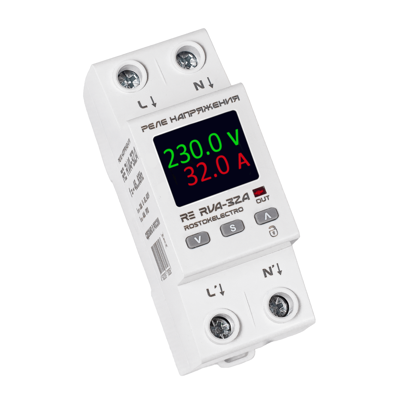 Реле напряжения с контролем тока <span class="product-article-no-wrap">RE RVA-32А</span> c TFT матрицей — изображение 2